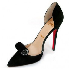 Casco Christian Louboutin de 100 mm para ocasiones especiales, color negro. Casco Christian Louboutin de 100 mm para ocasiones especiales, color negro.