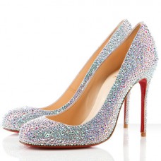 Christian Louboutin Fifi Strass 100 mm Ocasión especial Aurora Boreal Christian Louboutin Fifi Strass 100 mm Ocasión especial Aurora Boreal
