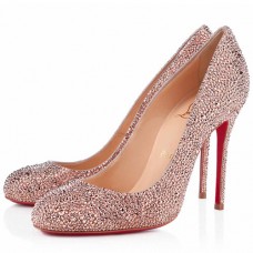 Zapatos Christian Louboutin Fifi Strass 100 mm para ocasiones especiales, color nude. Zapatos Christian Louboutin Fifi Strass 100 mm para ocasiones especiales, color nude.