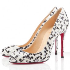 Zapatos de tacón Christian Louboutin Fifi de 100 mm, color blanco. Zapatos de tacón Christian Louboutin Fifi de 100 mm, color blanco.