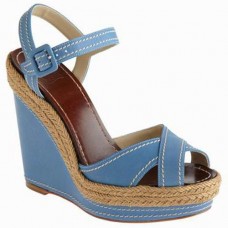 Sandalias de cuña Christian Louboutin Almería de 120 mm azules Sandalias de cuña Christian Louboutin Almería de 120 mm azules