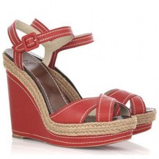 Sandalias de cuña Christian Louboutin Almería de 120 mm rojas Sandalias de cuña Christian Louboutin Almería de 120 mm rojas