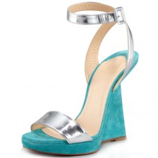 Sandalias de cuña Christian Louboutin Djaldos Spechio Colorblock Caraibes Sandalias de cuña Christian Louboutin Djaldos Spechio Colorblock Caraibes