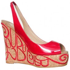 Sandalias de cuña Christian Louboutin Marpop de 120 mm rojas Sandalias de cuña Christian Louboutin Marpop de 120 mm rojas