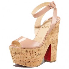 Christian Louboutin Super Dombasle Cuñas De 140mm Desnudo Christian Louboutin Super Dombasle Cuñas De 140mm Desnudo