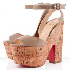 Christian Louboutin Super Dombasle 140mm Cuñas Taupe Christian Louboutin Super Dombasle 140mm Cuñas Taupe