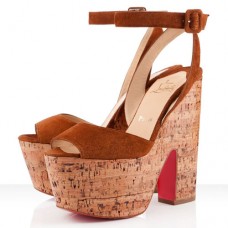 Christian Louboutin Super Dombasle 140mm Cuñas Fauve Christian Louboutin Super Dombasle 140mm Cuñas Fauve