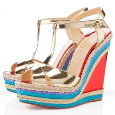 Christian Louboutin Trotolita 140mm Cuñas Platino Christian Louboutin Trotolita 140mm Cuñas Platino