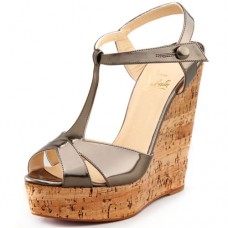 Sandalias de cuña Christian Louboutin Marina Liege de 140 mm color topo Sandalias de cuña Christian Louboutin Marina Liege de 140 mm color topo