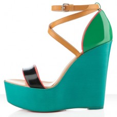 Sandalias de cuña Christian Louboutin Si Ma Zeppa de 140 mm multicolor Sandalias de cuña Christian Louboutin Si Ma Zeppa de 140 mm multicolor