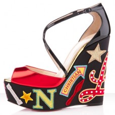Sandalias de cuña Christian Louboutin Loubi Zeppa de 140 mm rojas Sandalias de cuña Christian Louboutin Loubi Zeppa de 140 mm rojas