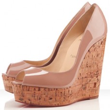 Christian Louboutin Uue Plume Cuñas De 140mm Desnudo Christian Louboutin Uue Plume Cuñas De 140mm Desnudo