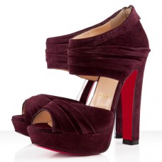 Botines Christian Louboutin Applique de 140 mm color ciruela Botines Christian Louboutin Applique de 140 mm color ciruela