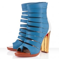 Botines Christian Louboutin Decoupata de 120 mm, color azul. Botines Christian Louboutin Decoupata de 120 mm, color azul.