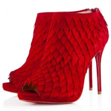 Botines Christian Louboutin Diplonana de 120 mm, color rojo. Botines Christian Louboutin Diplonana de 120 mm, color rojo.