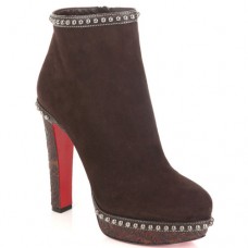 Botines Christian Louboutin Figurina de 120 mm, color marrón. Botines Christian Louboutin Figurina de 120 mm, color marrón.