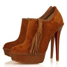 Botines Christian Louboutin SulTaupee de 140 mm, color marrón. Botines Christian Louboutin SulTaupee de 140 mm, color marrón.