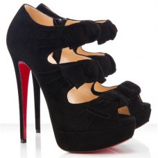 Botines Christian Louboutin Madame Butterfly de 140 mm, color negro. Botines Christian Louboutin Madame Butterfly de 140 mm, color negro.