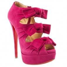 Botines Christian Louboutin Madame Butterfly de 140 mm, color rosa. Botines Christian Louboutin Madame Butterfly de 140 mm, color rosa.