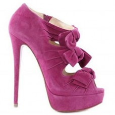 Botines Christian Louboutin Madame Butterfly de 140 mm, color rosa. Botines Christian Louboutin Madame Butterfly de 140 mm, color rosa.