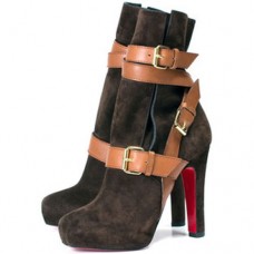 Botines Christian Louboutin Guerriere de 120 mm color chocolate. Botines Christian Louboutin Guerriere de 120 mm color chocolate.