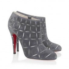 Botines Christian Louboutin Globe de 100 mm, color gris. Botines Christian Louboutin Globe de 100 mm, color gris.
