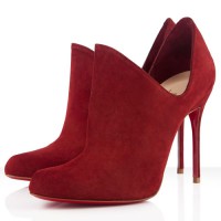 Botines Christian Louboutin Dugueclina de 100 mm, color rojo. Botines Christian Louboutin Dugueclina de 100 mm, color rojo.