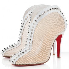 Botines Christian Louboutin Bourriche de 100 mm, color blanco. Botines Christian Louboutin Bourriche de 100 mm, color blanco.