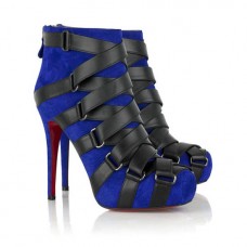 Botines Christian Louboutin Nitoinimoi Bandage de 120 mm, color azul marino Botines Christian Louboutin Nitoinimoi Bandage de 120 mm, color azul marino