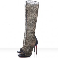 Botas Christian Louboutin Alta Dentelle de 120 mm negras Botas Christian Louboutin Alta Dentelle de 120 mm negras