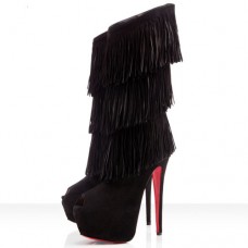 Botas Christian Louboutin Highness Tina de 160 mm, color negro. Botas Christian Louboutin Highness Tina de 160 mm, color negro.