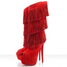 Botas Christian Louboutin Highness Tina de 160 mm, color rojo. Botas Christian Louboutin Highness Tina de 160 mm, color rojo.