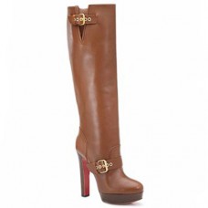 Botas Christian Louboutin Harletty de 140 mm, color marrón. Botas Christian Louboutin Harletty de 140 mm, color marrón.