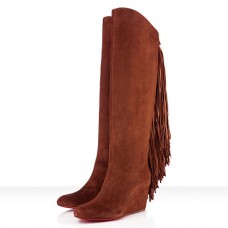 Botas Christian Louboutin Pouliche de 80 mm, color marrón. Botas Christian Louboutin Pouliche de 80 mm, color marrón.