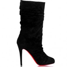 Botas Christian Louboutin Velours Scrunch de 100 mm negras Botas Christian Louboutin Velours Scrunch de 100 mm negras