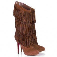 Botas Christian Louboutin Forever Tina de 140 mm, color marrón. Botas Christian Louboutin Forever Tina de 140 mm, color marrón.