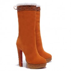 Botas Christian Louboutin Step N Roll de 140 mm, color marrón. Botas Christian Louboutin Step N Roll de 140 mm, color marrón.