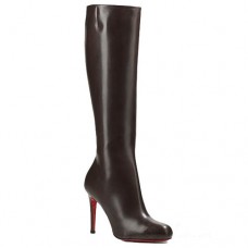 Botas Christian Louboutin Simple Botta de 100 mm, color chocolate. Botas Christian Louboutin Simple Botta de 100 mm, color chocolate.