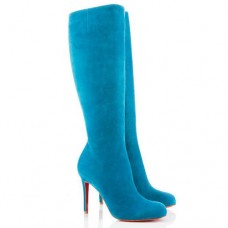 Botas Christian Louboutin Simple Botta de 100 mm, color azul. Botas Christian Louboutin Simple Botta de 100 mm, color azul.