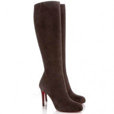 Botas Christian Louboutin Simple Botta de 100 mm, color chocolate. Botas Christian Louboutin Simple Botta de 100 mm, color chocolate.
