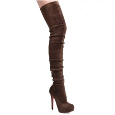 Botas Christian Louboutin Gazolina de 140 mm, color marrón. Botas Christian Louboutin Gazolina de 140 mm, color marrón.