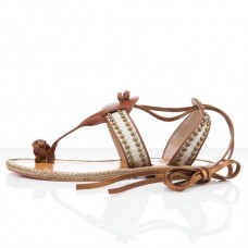 Sandalias planas Christian Louboutin Hola niña color marrón Sandalias planas Christian Louboutin Hola niña color marrón
