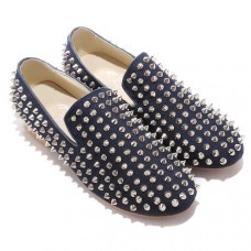 Mocasines Christian Louboutin Rolling Spikes azules Mocasines Christian Louboutin Rolling Spikes azules