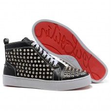 Zapatillas Christian Louboutin Louis Silver Spikes negras Zapatillas Christian Louboutin Louis Silver Spikes negras