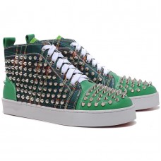 Zapatillas Christian Louboutin Louis Spikes verdes Zapatillas Christian Louboutin Louis Spikes verdes