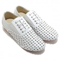 Mocasines Christian Louboutin Fred Spikes blancos Mocasines Christian Louboutin Fred Spikes blancos