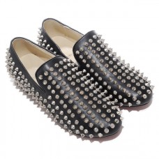 Mocasines Christian Louboutin Rollerboy Silver Spikes negros Mocasines Christian Louboutin Rollerboy Silver Spikes negros