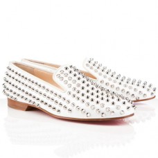 Mocasines Christian Louboutin Rollerboy Spikes blancos Mocasines Christian Louboutin Rollerboy Spikes blancos