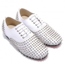 Mocasines Christian Louboutin Rollerboy Spikes blancos Mocasines Christian Louboutin Rollerboy Spikes blancos