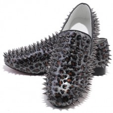 Mocasines Christian Louboutin Rollerboy Spikes grises Mocasines Christian Louboutin Rollerboy Spikes grises